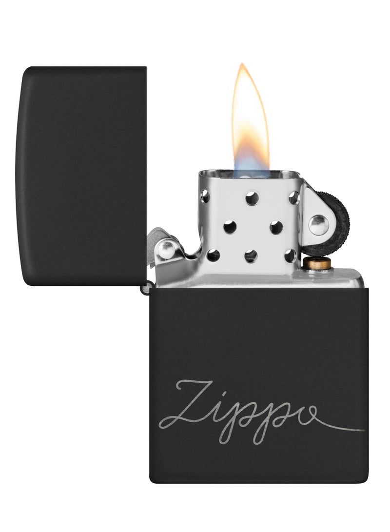 Zippo 48979 218 Zippo Design Black Matte Windproof Lighter - Image 3
