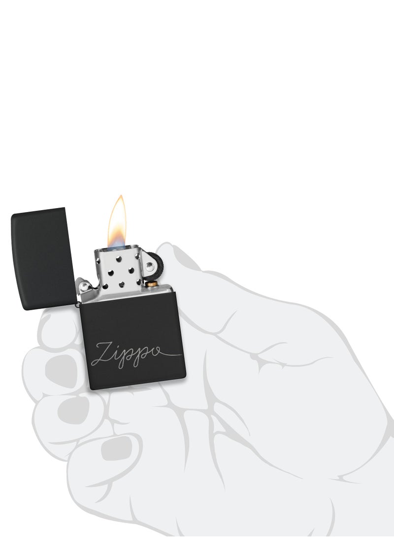 Zippo 48979 218 Zippo Design Black Matte Windproof Lighter - Image 5
