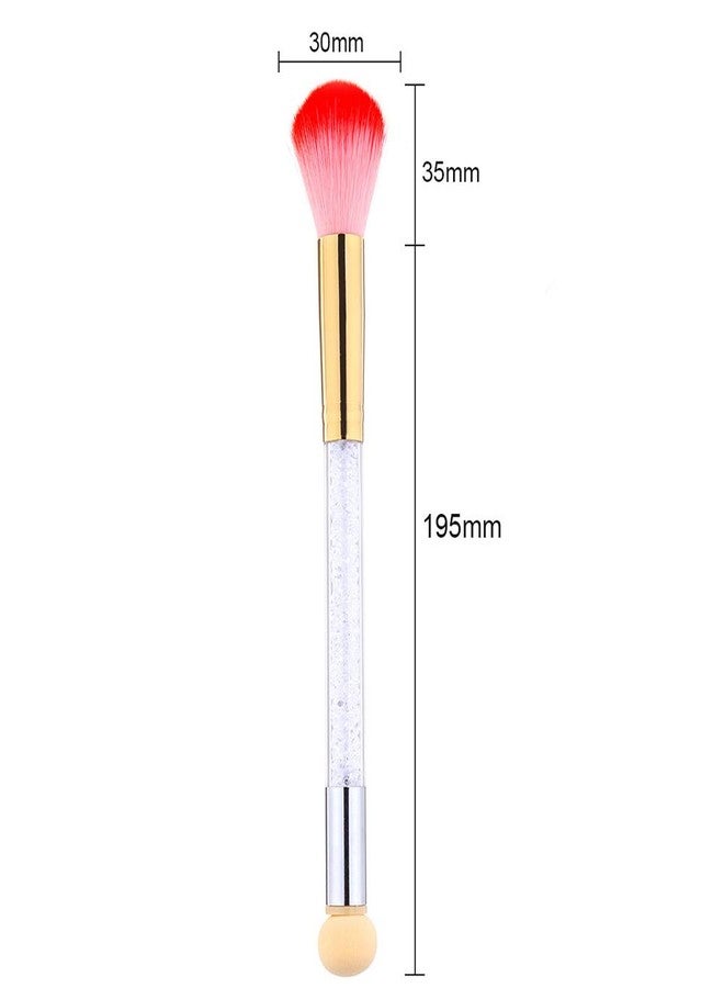 SILPECWEE 1Pc Double Head Acrylic Nail Art Brush Nail Gradient Shading Pen Nail Dust Remover Powder Cleaner Brushes Manicure Design Tool - Image 2