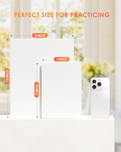 MaxGear Canvases for Painting 8"x10", 12 Pack Painting Canvas Panels, 100% Cotton Blank Flat Art Canvases for Acrylics Oil Watercolor Tempera Paints - Image 2