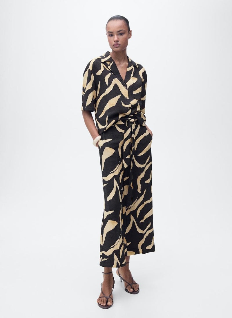 MANGO - Printed Short-Sleeved Shirt - Image 1