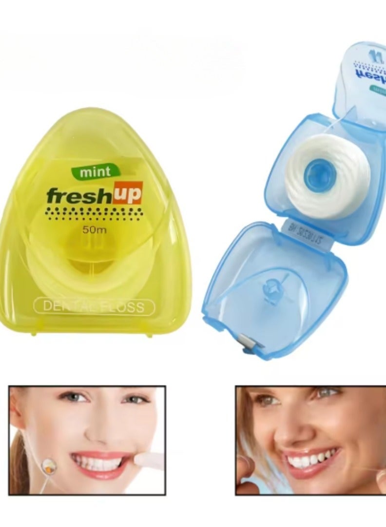 Fresh Up Dental Floss Card Pack for Easy and Effective Teeth Cleaning - Image 1
