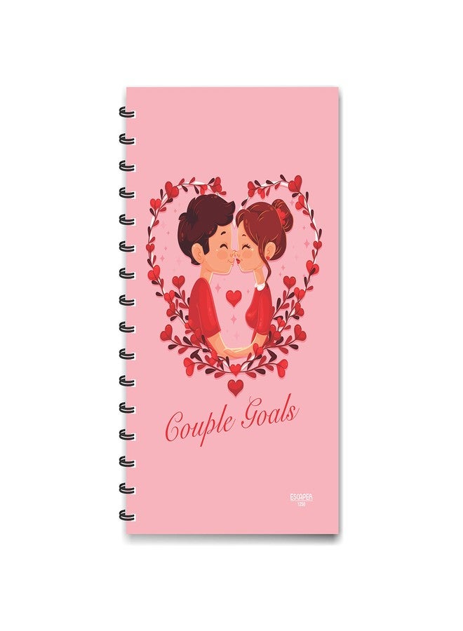 ESCAPER Couple Goals Designer Diary (Ruled - A5 Size - 8.5 x 5.5 inches), Notepad, Love Diaries, Diary Notepad, Diary for Boys, Diary for Girls, Diary for Kids, Diary for Office, Diary for Gift - Image 1