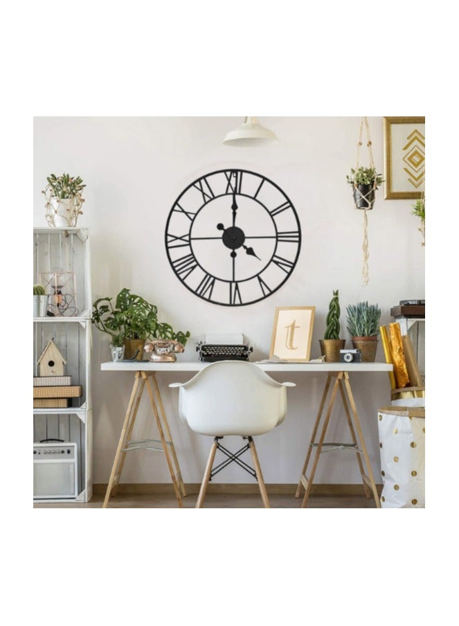 ARNOTEC 50CM Stunning Silent Skeleton Indoor/Garden Large Wall Clock Roman Numeral Open Face Metal Clock Round Iron  - Image 4