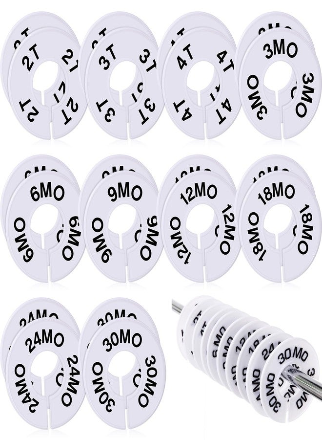 Blulu 10 Pack Clothing Rack Size Dividers Round Hangers Dividers - Image 1
