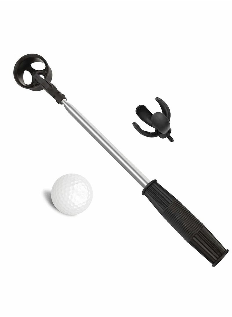 KASTWAVE - Golf Ball Retriever And Petal Picking Ball Head, Stainless Telescopic Extendable Golf Ball Retriever, Suction Cup Ball Grabber, Golf Accessories, Golf Gift For Men (2 Pack) - Image 1