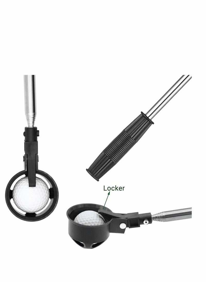 KASTWAVE - Golf Ball Retriever And Petal Picking Ball Head, Stainless Telescopic Extendable Golf Ball Retriever, Suction Cup Ball Grabber, Golf Accessories, Golf Gift For Men (2 Pack) - Image 1
