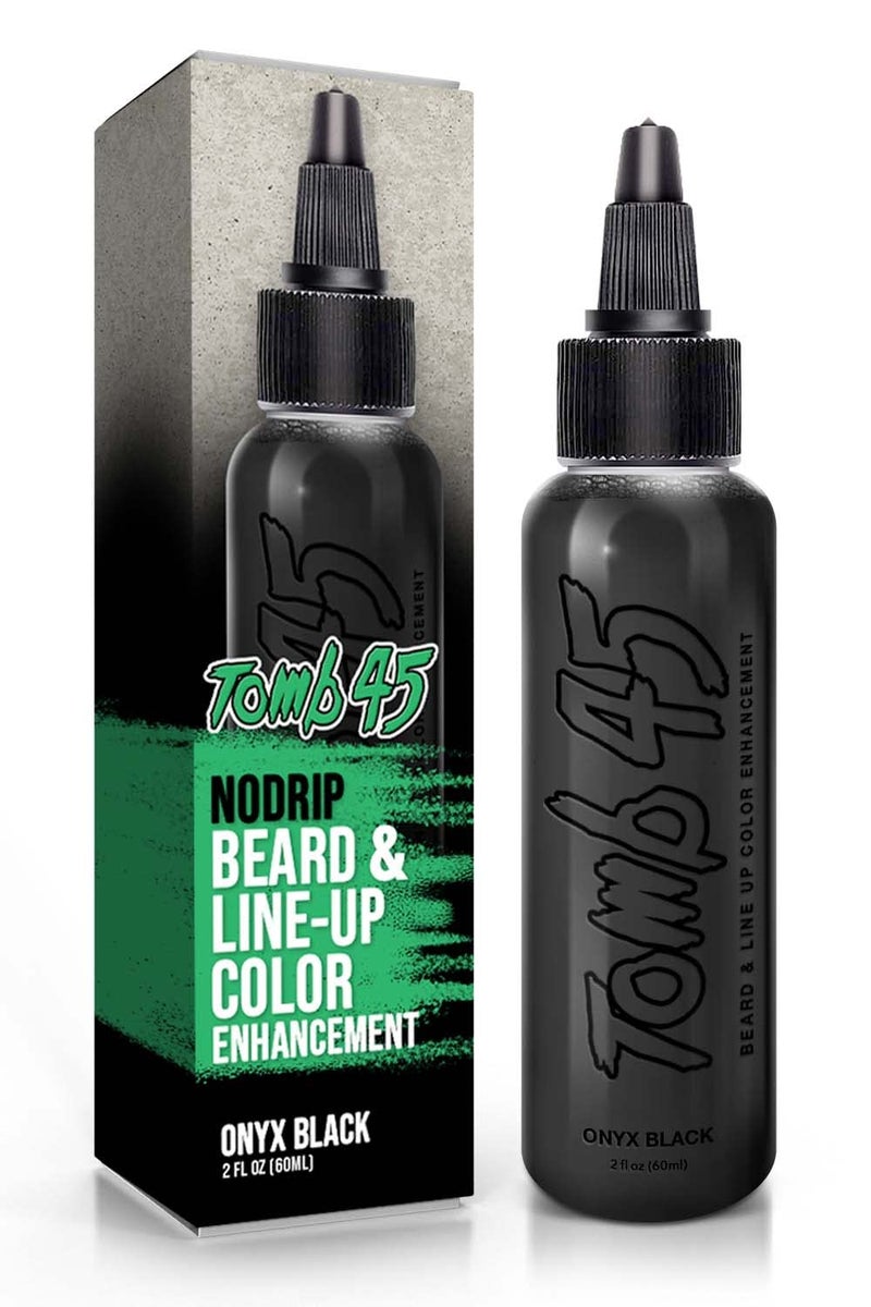 Tomb 45 Tomb 45 NO DRIP Enhancement Color Onyx Black  Hair Enhancer For Beard  Lineup  Water Resistant Hairline Filler Spray  Barber Beard Liner For Thicker  Fuller Hairstyling
