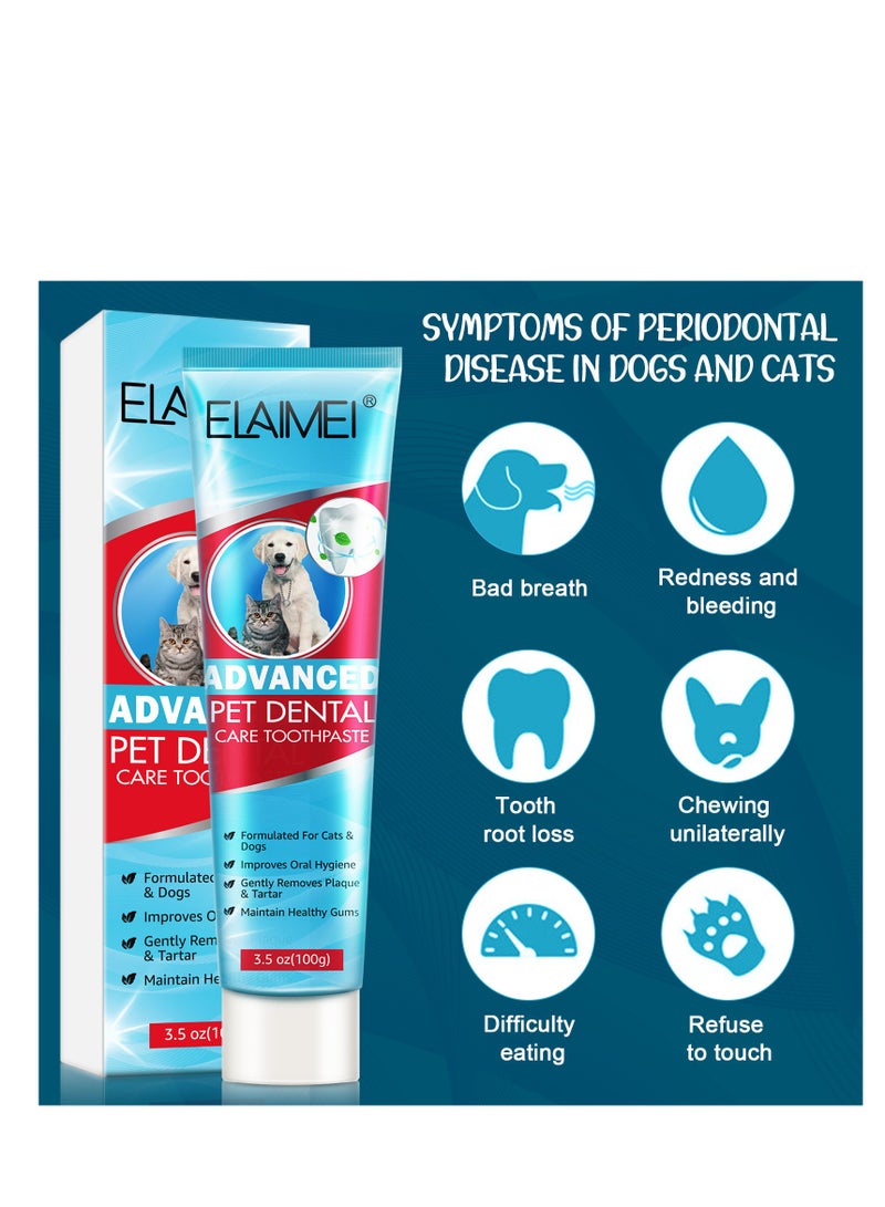 Cat And Dog Toothpaste Mint, Advanced Cat And Dog Dental Care Toothpaste, Safe Toothpaste For Dog Teeth Cleaning, Eliminates Bad Breath By Removing Plaque And Tartar Buildup - Image 4
