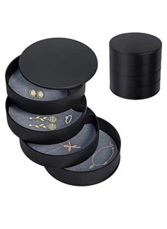 4-Layer Rotatable Jewelry Accessory Storage Tray with Lid for Rings Bracelets Storage Box Earring Holder Organizer J021