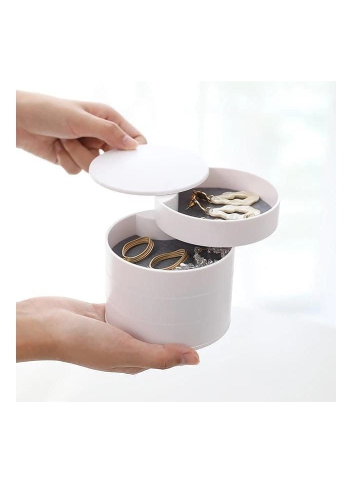DARIYAH - 4-Layer Rotatable Jewelry Accessory Storage Tray with Lid for Rings Bracelets Storage Box Earring Holder Organizer J021 - Image 1