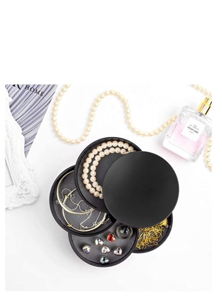 DARIYAH - 4-Layer Rotatable Jewelry Accessory Storage Tray with Lid for Rings Bracelets Storage Box Earring Holder Organizer J021 - Image 1