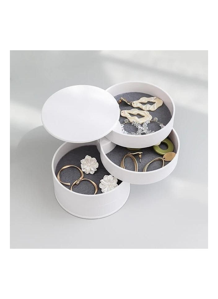 DARIYAH - 4-Layer Rotatable Jewelry Accessory Storage Tray with Lid for Rings Bracelets Storage Box Earring Holder Organizer J021 - Image 1