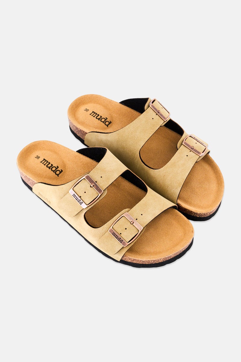 Mudd صنادل نسائية من الفلين سهلة الارتداء، بني - Image 2