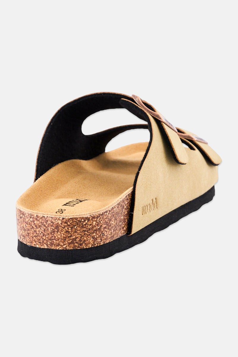 Mudd صنادل نسائية من الفلين سهلة الارتداء، بني - Image 3