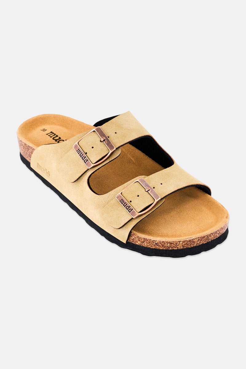 Mudd صنادل نسائية من الفلين سهلة الارتداء، بني - Image 1