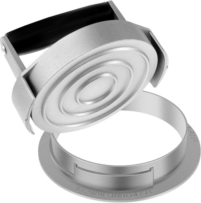 windforgecraft Burger Meat Press Non-Stick Burger Press Hamburger Patty Maker Mold Aluminum Patty Mold Burger Maker Veggie Burgers Sausage Patties Crab Cakes Patty Maker for BBQ Barbecue Grill Camp - Image 1