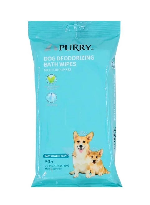 Purry - Dog Wipes With Baby Powder Scent