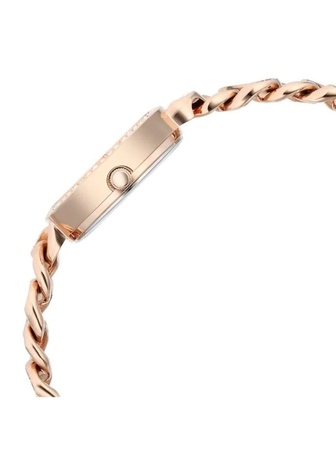 تيتان Women Analog Display Watch With Rose Gold Metal Strap - 95288WM01