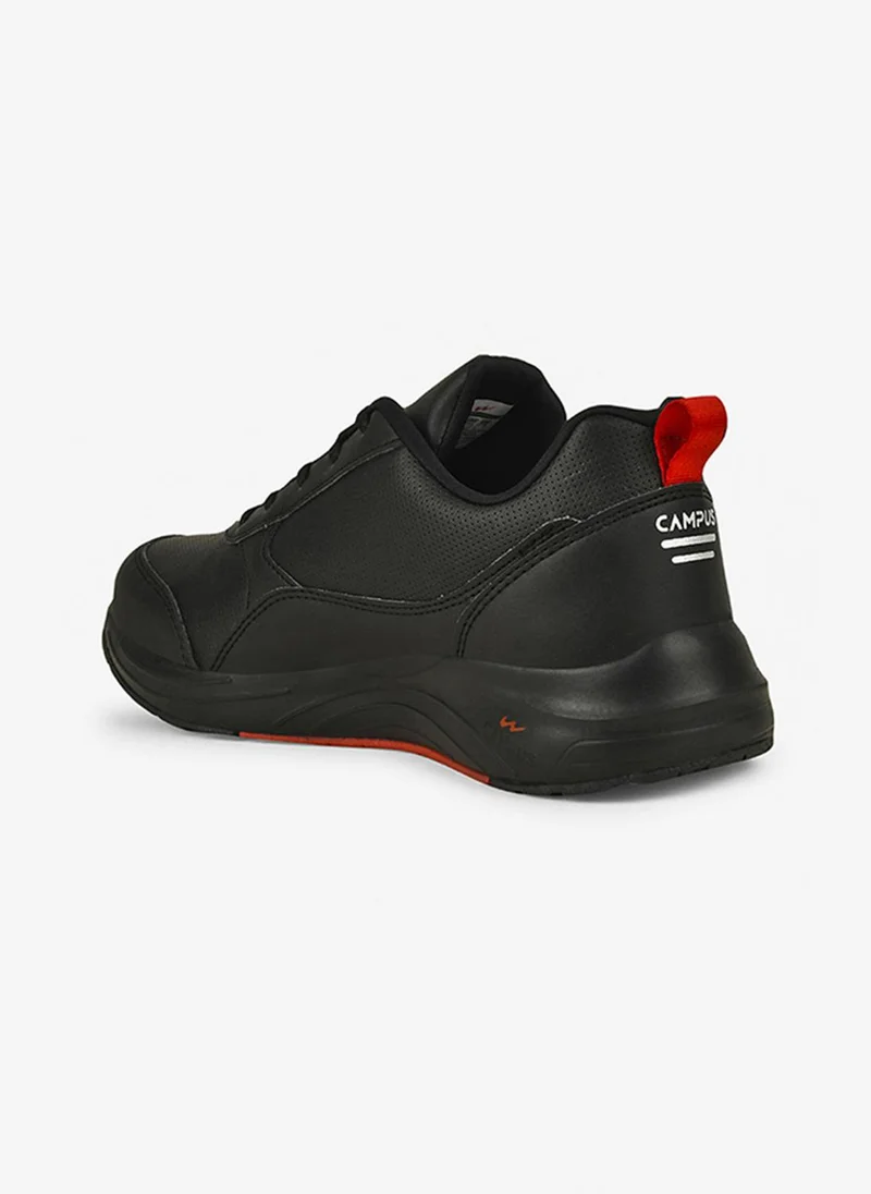 Campus  Men Comet Memory Foam Lace-Up Running Shoes-Black for Men | Best Price UAE