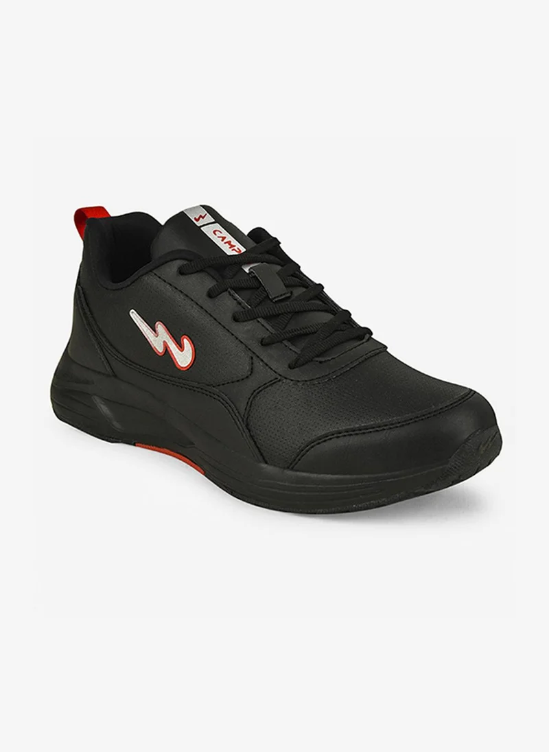 Campus  Men Comet Memory Foam Lace-Up Running Shoes-Black for Men | Best Price UAE