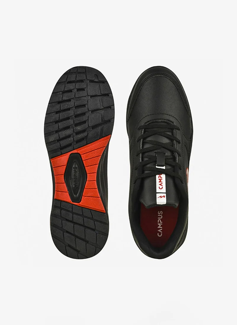 Campus  Men Comet Memory Foam Lace-Up Running Shoes-Black for Men | Best Price UAE