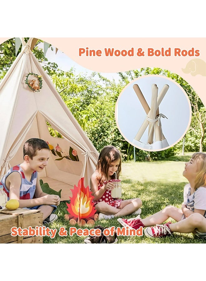 RollsTimi  Breathable Foldable Portable Pop Up Unique Design Teepee Play House Tent White,5.3x4.1x35.11cm - Image 3