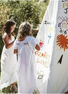 RollsTimi  Breathable Foldable Portable Pop Up Unique Design Teepee Play House Tent White,5.3x4.1x35.11cm  - Image 4