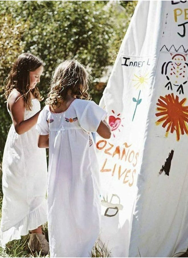 RollsTimi  Breathable Foldable Portable Pop Up Unique Design Teepee Play House Tent White,5.3x4.1x35.11cm  - Image 4