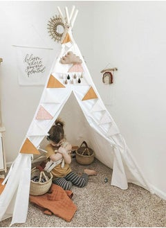 RollsTimi  Breathable Foldable Portable Pop Up Unique Design Teepee Play House Tent White,5.3x4.1x35.11cm  - Image 2