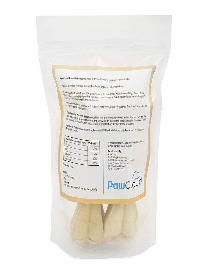 PawCloud Rawhide Pressed Dog Chew Bone, Dog Bone Treat, 5 Inches (3 Pieces) - Image 4