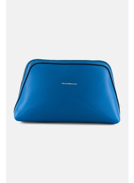 CXL by Christian Lacroix Women Brand Logo Cosmetic Pouch, Blue  - Image 2