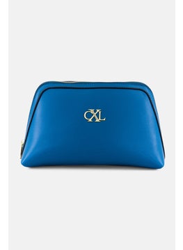 CXL by Christian Lacroix Women Brand Logo Cosmetic Pouch, Blue  - Image 1