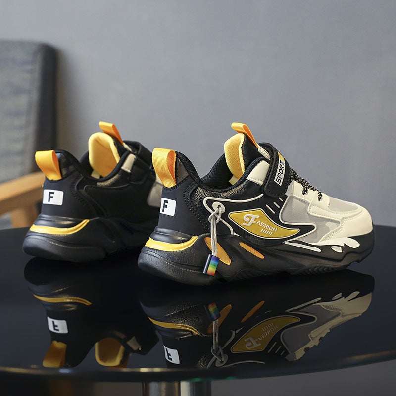 Children'S Shoes Boys' Sneaker Waterproof Leather Casual Running Shoes For Primary School Students Lightweight Soft Sole Large And Large Children'S Torre Shoes - Image 3