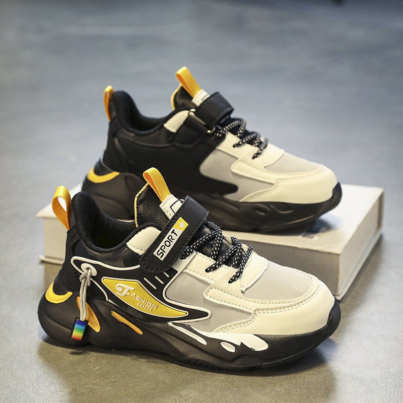 Children'S Shoes Boys' Sneaker Waterproof Leather Casual Running Shoes For Primary School Students Lightweight Soft Sole Large And Large Children'S Torre Shoes - Image 2