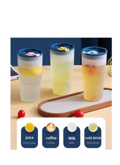 Premify Insulated 3 Tumblers Set With Lids & St. Steel Straws | Spill Proof Reusable 650ml/21oz Travel Mugs/Drinking Glasses | BPA-Free Water, Juice, Iced Coffee Cup, Smoothie, for Kids & Adults  - Image 4