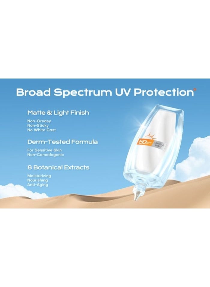 Mistine Aqua Base Ultra Protection Matte & Light Facial Sunscreen Pro SPF50 - Image 5