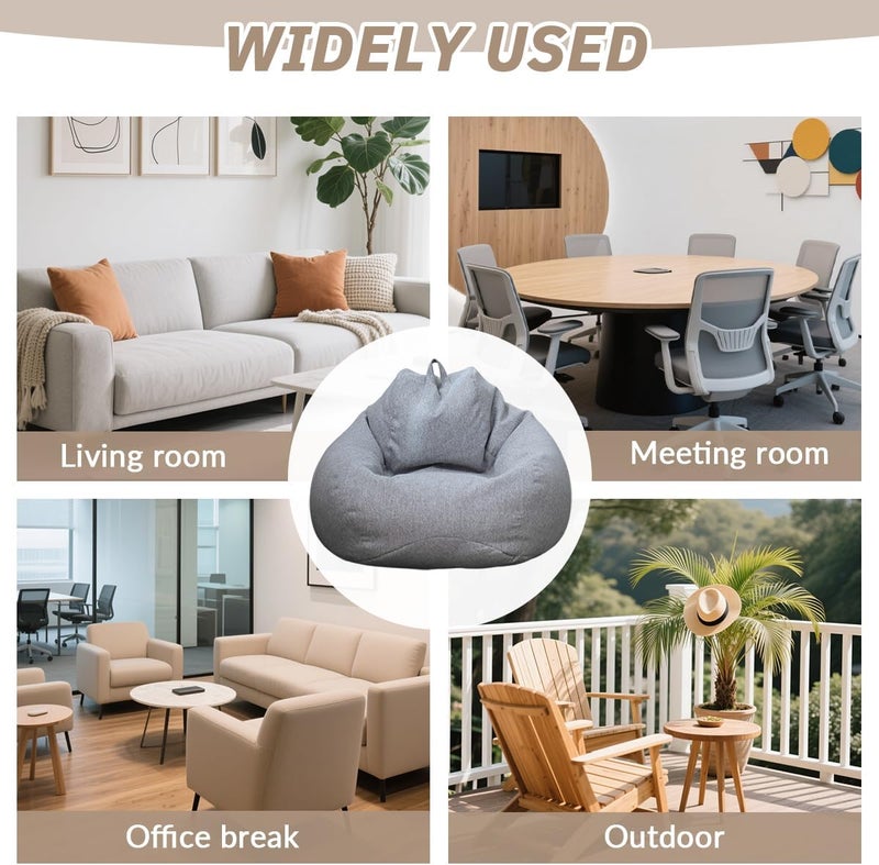 Highdi Bean Bag for Adults and Children, Bean Bag without Filling Comfortable Armchairs Sofa Chair Indoor and Outdoor Bean Bag Chair - Image 5