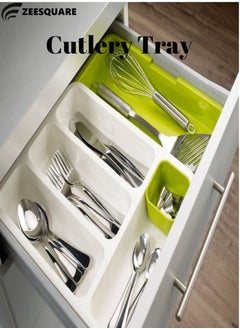 ZEESQUARE Cutlery Tray Expandable Multipurpose Cutlery Organizer storage solution for kitchen  - Image 3