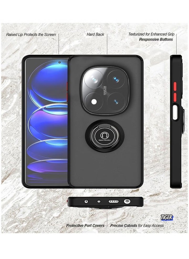 JAJEEK Xiaomi Redmi Note 14 Pro Plus 5G Case – Rotational Metal Ring Grip, Kickstand, Magnetic Car Mount Holder, Shockproof TPU Bumper – Durable, Full Protection for Redmi Note 14 Pro Plus 5G, Perfect Fit for Everyday Use - Image 2