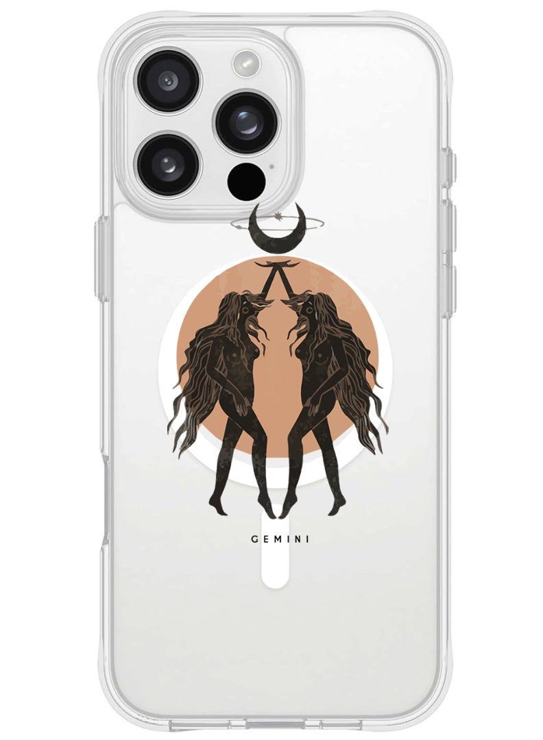 Theodor iPhone 16 Pro Max Magsafe Magnetic Case for iPhone Compatible with Wireless Charging, Shockproof Phone Bumper Cover - Gemini - Image 1