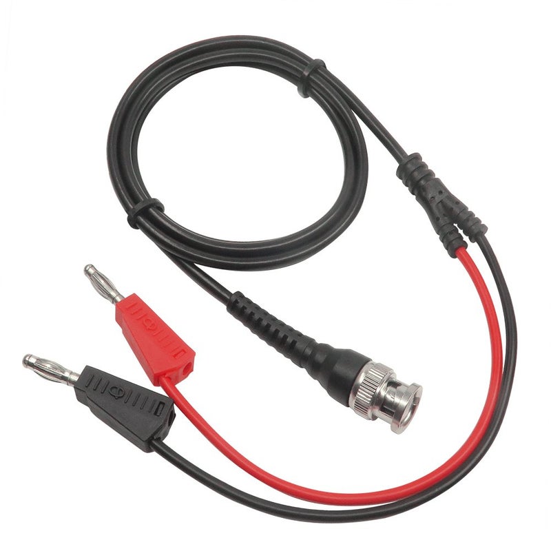 Amadget Coaxial Cable BNC Male to Dual Banana Plug Test Lead for Oscilloscope - Image 1