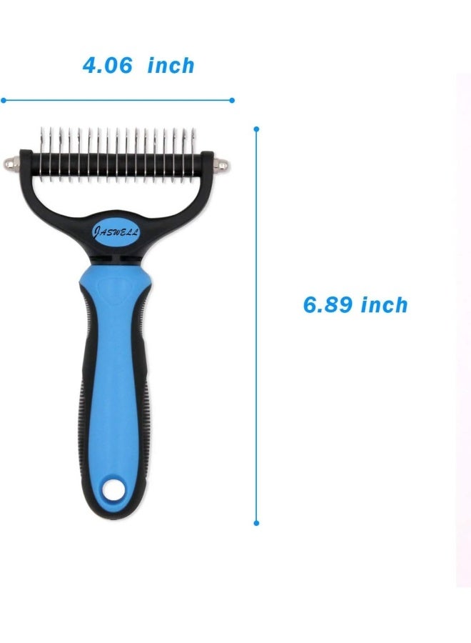 Premify Cat Brush | Dematting Comb For Dog And Cat,Pet Grooming Rake And Brushes For Small, Cat Comb, Medium & Large, Cats/Dogs 17+9 Double Sided Deshedding Tool Removes Knots And Tangled Hair  - Image 2