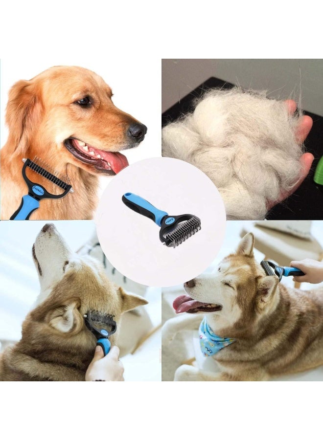 Premify Cat Brush | Dematting Comb For Dog And Cat,Pet Grooming Rake And Brushes For Small, Cat Comb, Medium & Large, Cats/Dogs 17+9 Double Sided Deshedding Tool Removes Knots And Tangled Hair  - Image 5