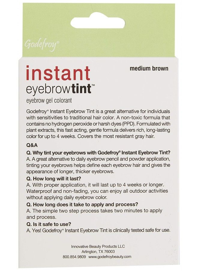 Godefroy Instant Eyebrow Color, Medium Brown, 0.18 ounces, 12-weeks of long lasting, 3-applications per kit, 3 Count (Pack of 1) - Image 2