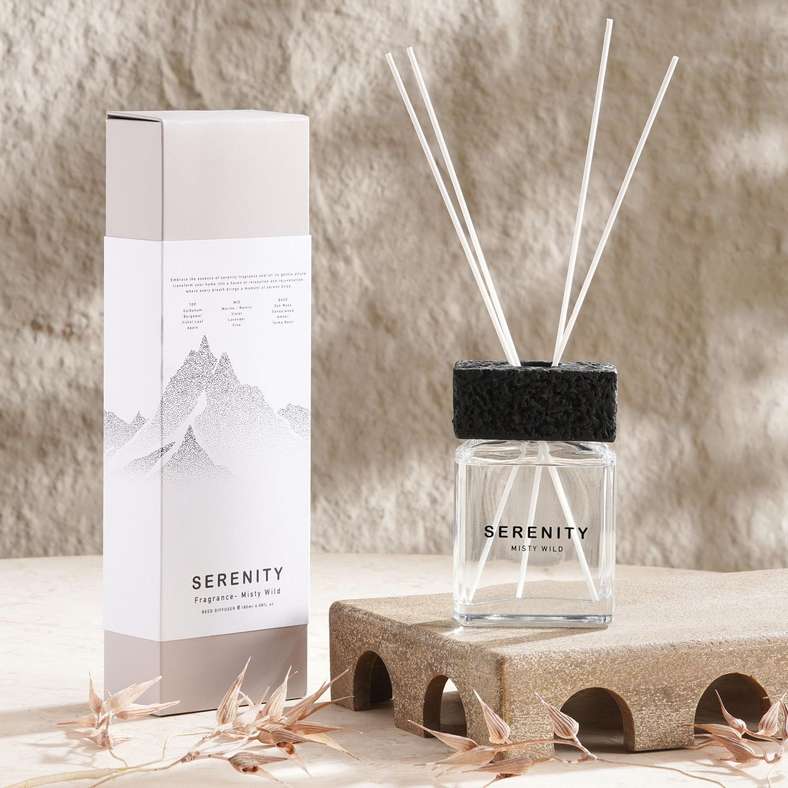 Serenity Misty Wild Reed Diffuser 180ml - White