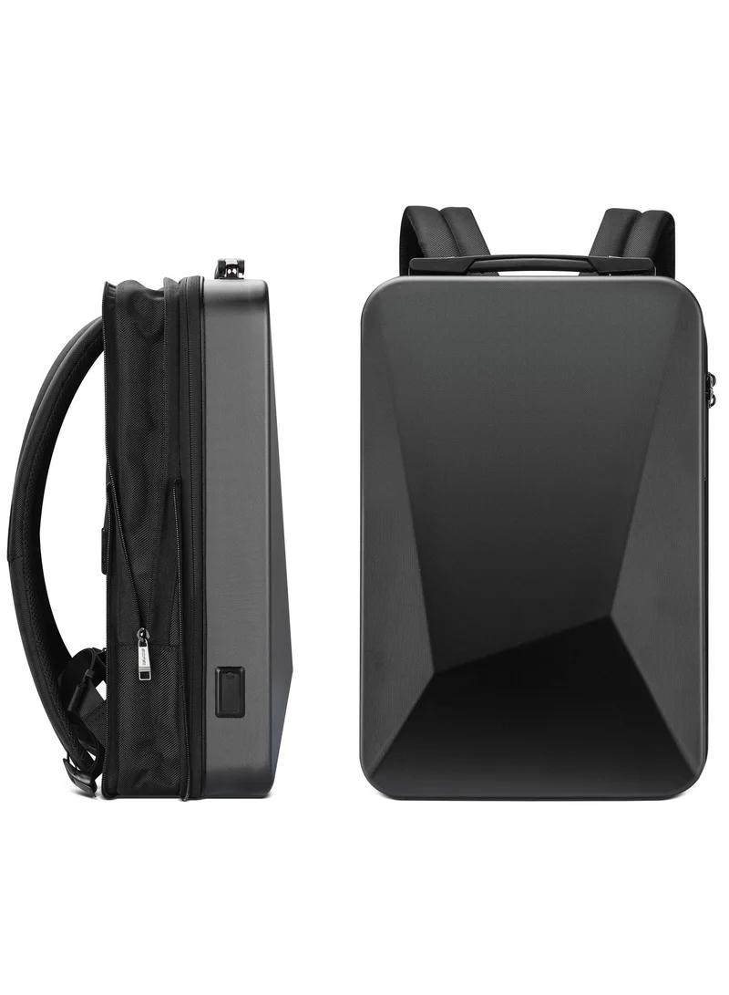 Bopai  Unisex Semi Hard Light Weight Laptop Backpack Water Resistant Expandable Multifunctional Daypack with Built in USB Port and TSA-Lock, BO-BB319A, Black  | Best Price UAE