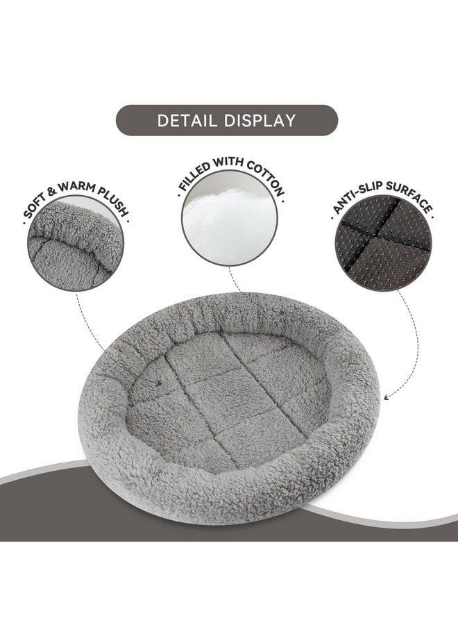 PETLESO Cat Bed for Indoor Cats, Round Cat Bed for Curl Sleep Basic Pet Mat Wahable Bed for Small Puppy Cats Rabbit, Medium - Image 3