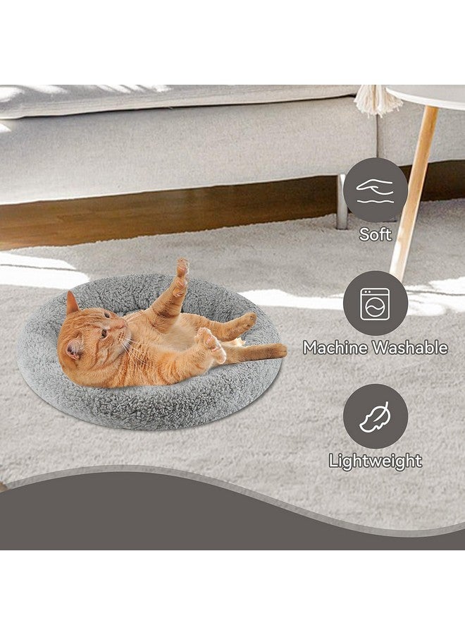 PETLESO Cat Bed for Indoor Cats, Round Cat Bed for Curl Sleep Basic Pet Mat Wahable Bed for Small Puppy Cats Rabbit, Medium - Image 4