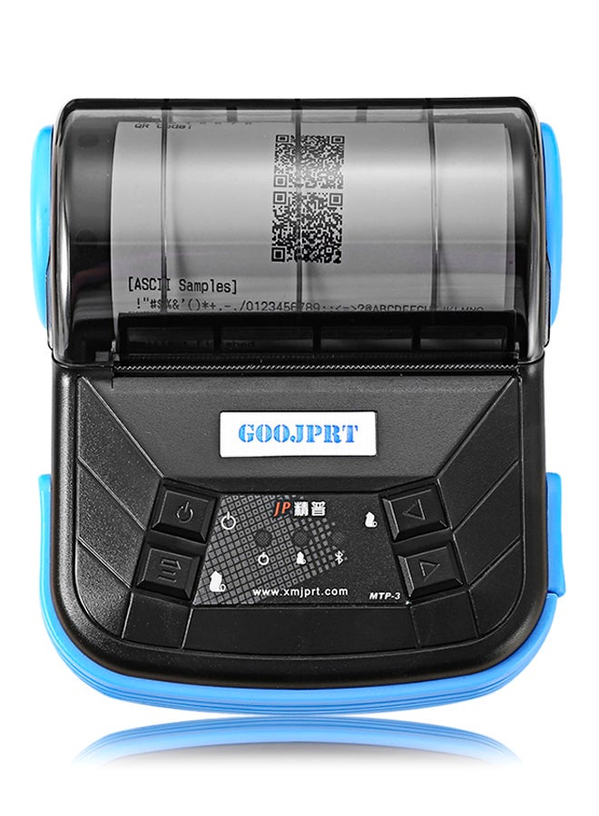 POS Receipt Thermal Printer 80mm With Bluetooth 2.0 Android-EU Plug Blue/Black
